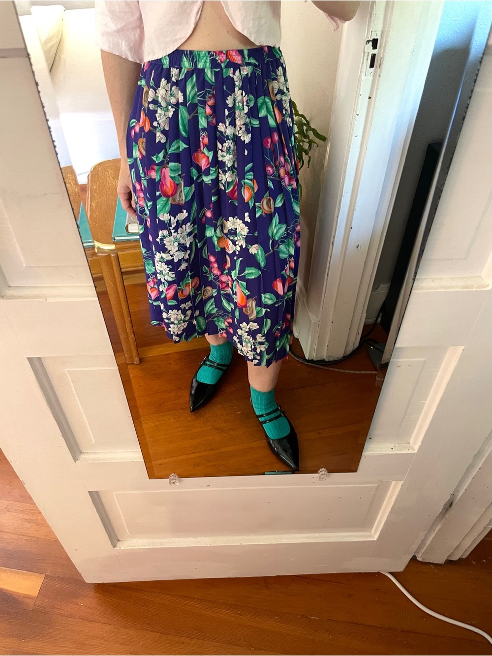 Fruit n’ Floral Pleated Skirt